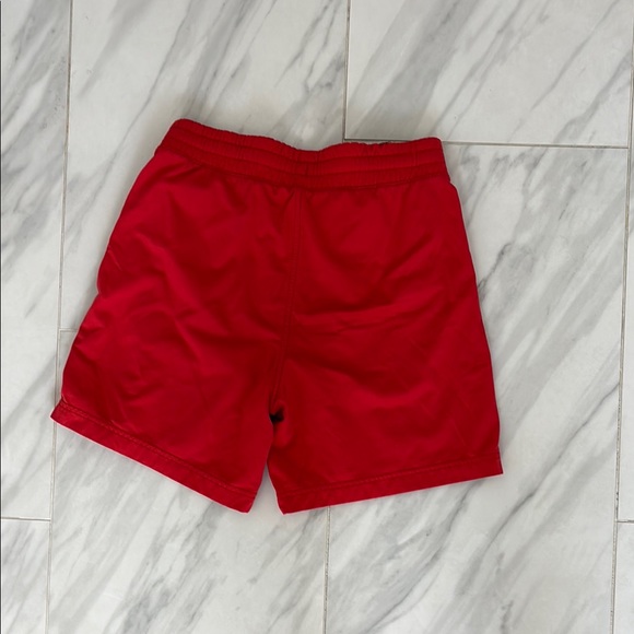 Abercrombie & Fitch Red Athletic Shorts with Black Stripes - Picture 3 of 5
